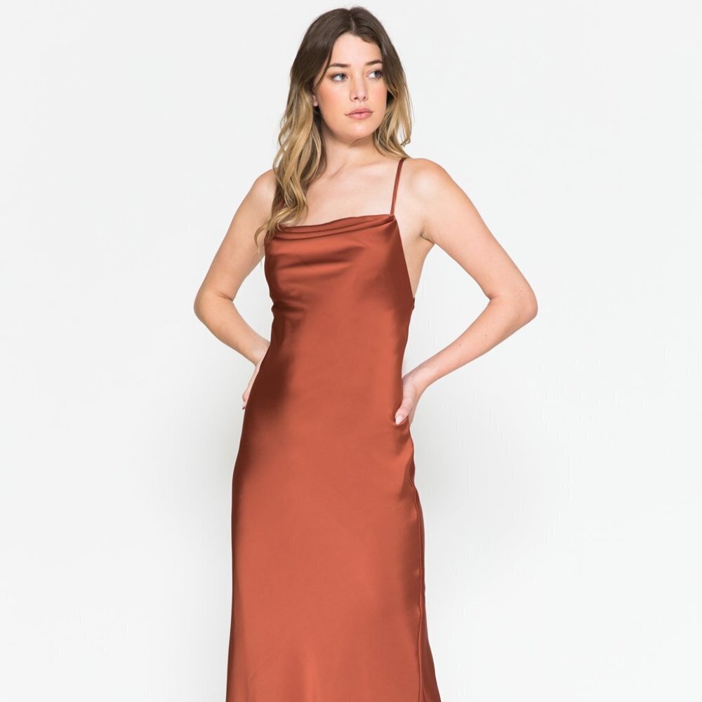 NEW LONG OFF THE SHOULDER SATIN SLEEVELESS A-LINE GOWN WITH LACE UP 6111